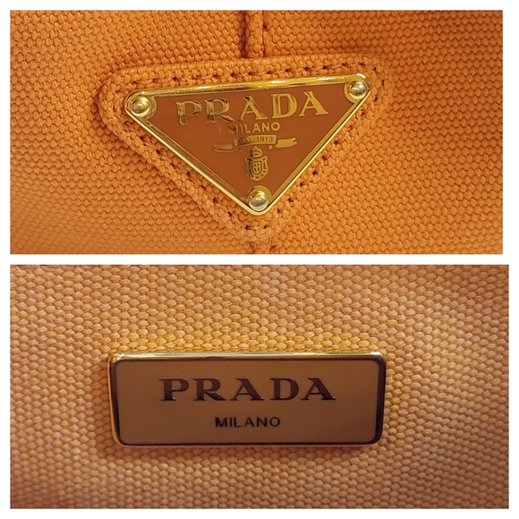 PRADA Canapa Canvas Tote Handbag/Crossbody Bag - Picture 5 of 12